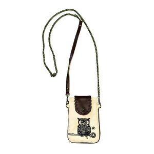 Small Owl Wallet Purse Crossbody Canvas